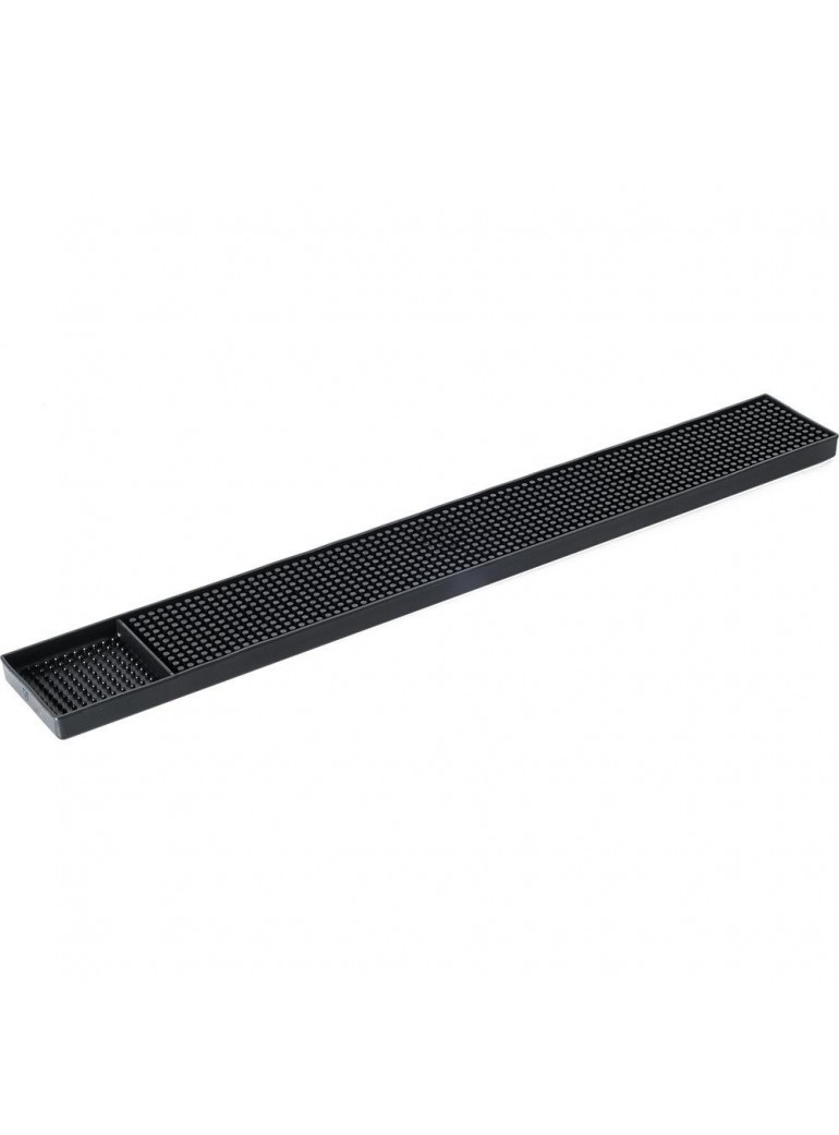 Bar mat 59 cm. x 8 cm. H1.6 cm. Rubber, black.