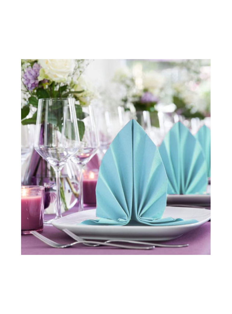 Servetėlės 24 cm 3 sl, Mint Blue (250)