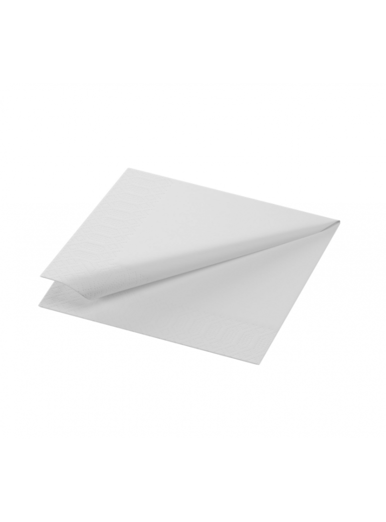 Servetėlės 24 cm 3 sl. baltos (250)