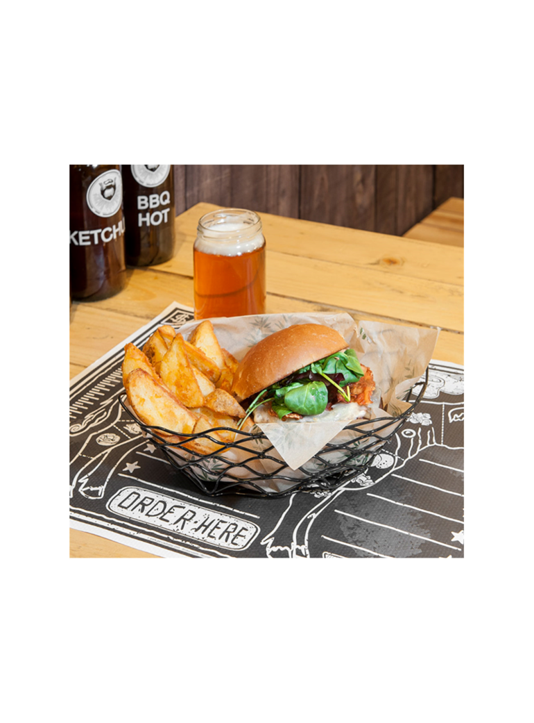 Krepšelis pateikimui 24 x 15 x 7 cm. F FOOD juodo metal