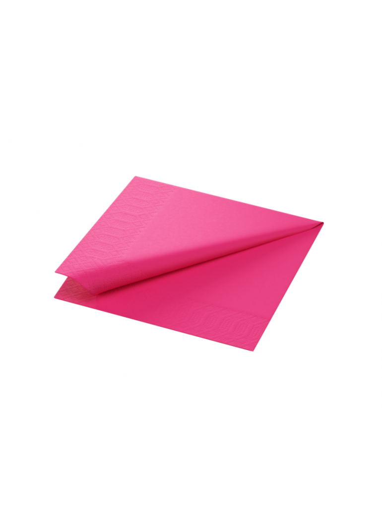 Napkins 3 layers, 33x33 cm, fuchsia, (125 pcs.)