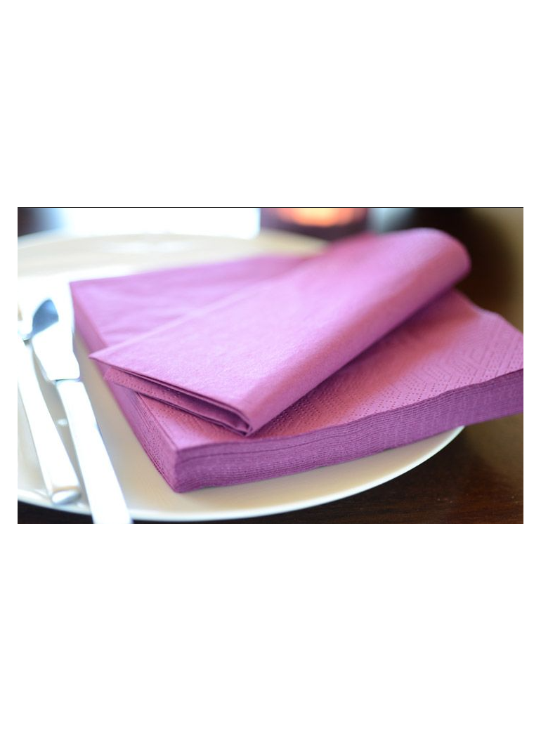 Napkins 3 layers, 33x33 cm, fuchsia, (125 pcs.)