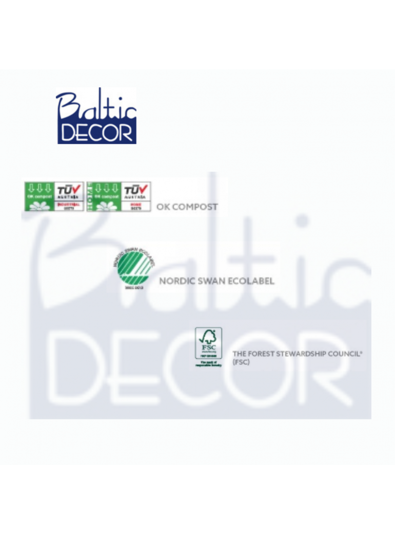 Servetėlės EKOL 40 cm 2 sl. 1/8  (50)