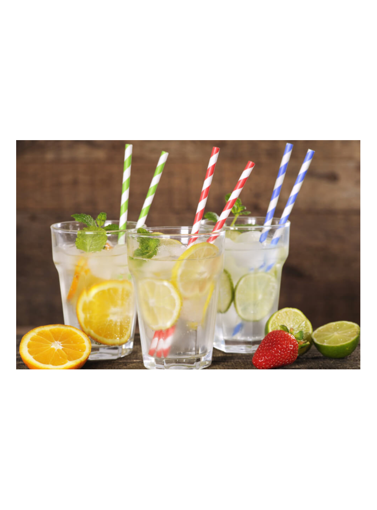 Šiaudeliai 8x235 mm popieriniai (100)