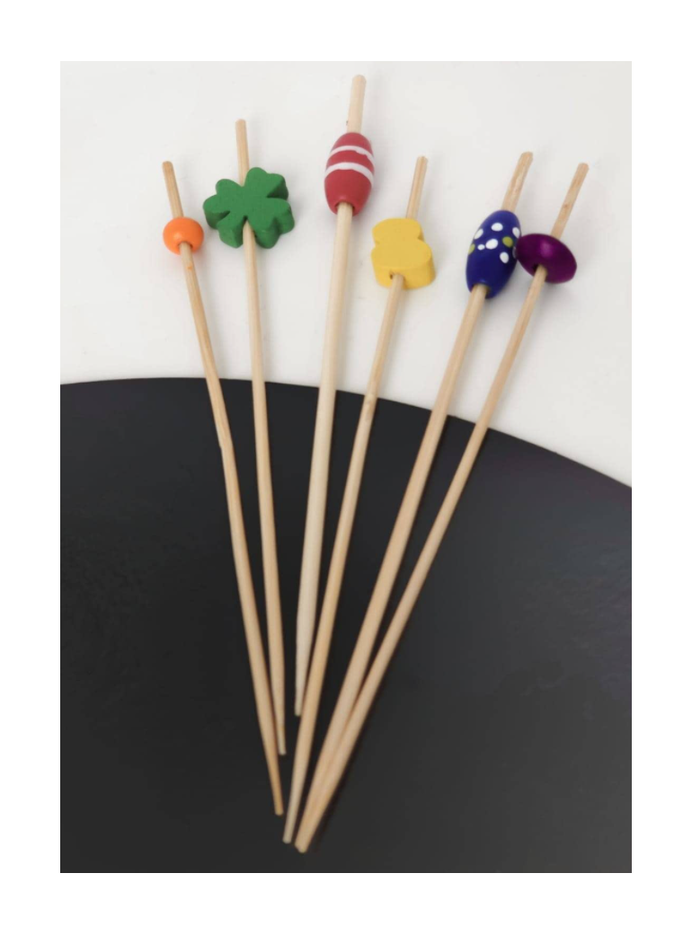 Smeigtukai bambukiniai 12 cm asorti (100)