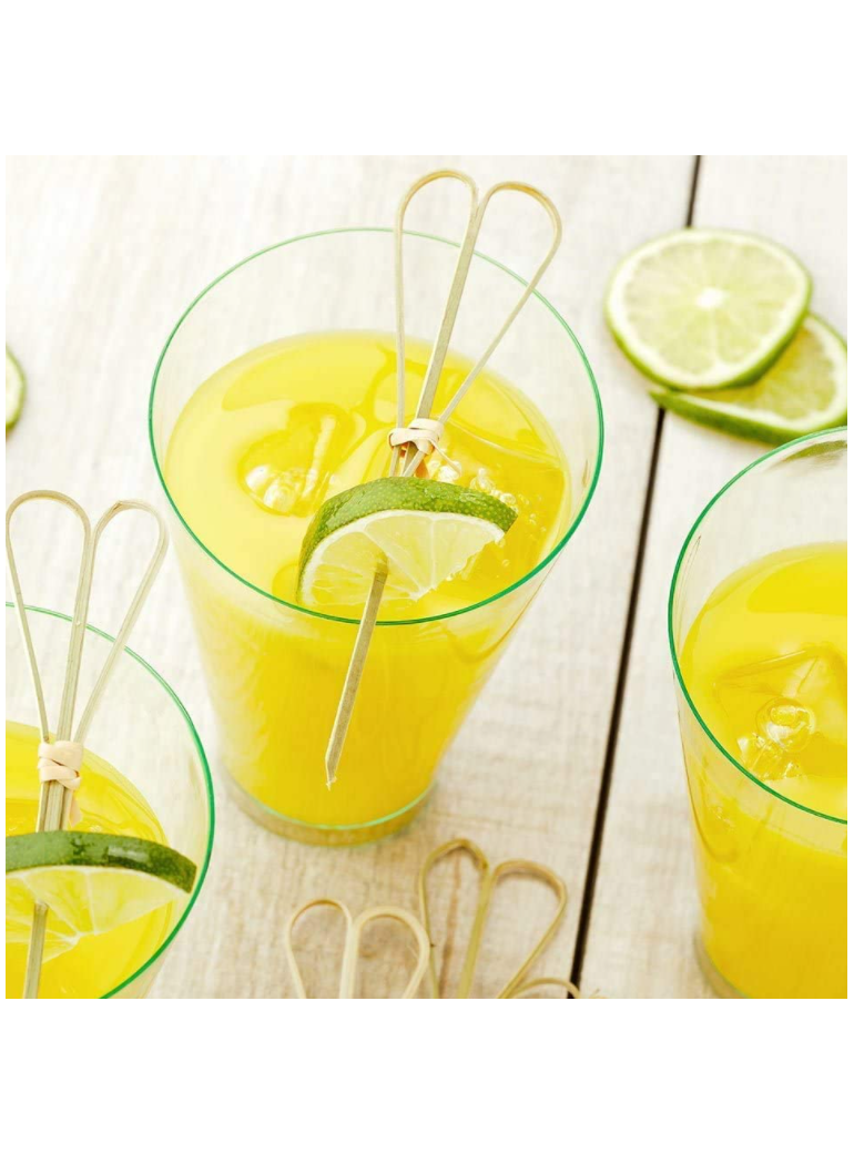 Smeigtukai bambukiniai 12 cm ŠIRDUTĖ (100)