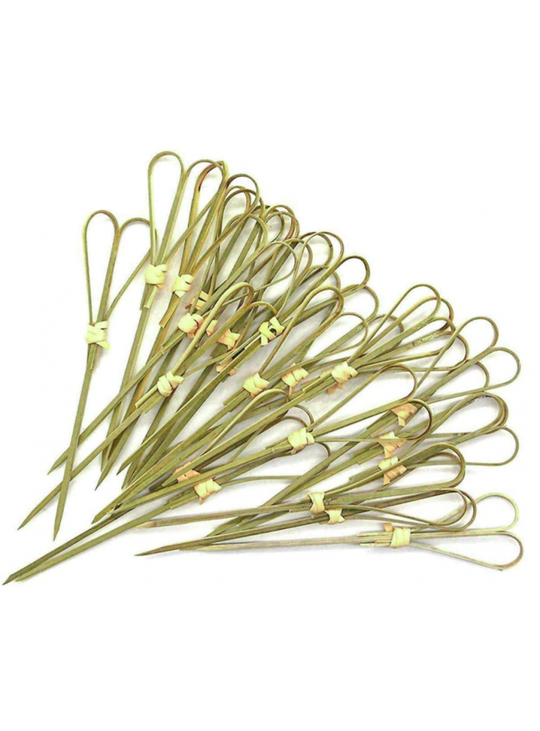 Smeigtukai bambukiniai 12 cm ŠIRDUTĖ (100)