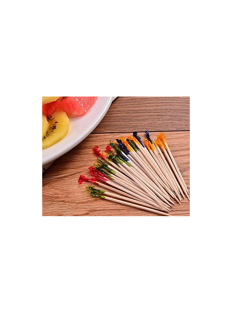 Pins (wooden, with colored cellophane, 6.5 cm, 1000 pcs.)