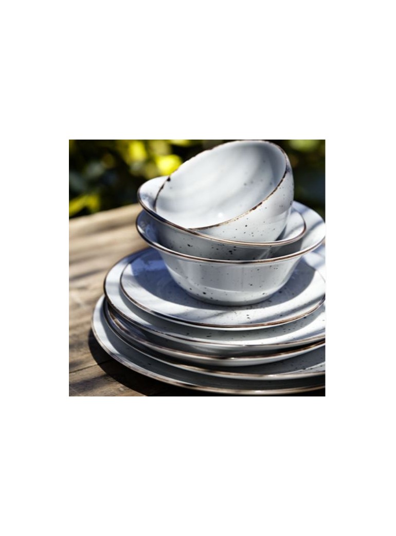 Lėkštė 20 cm. Dots balta, porcel.