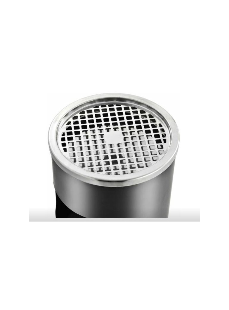 Šiukšliadėžė metalinė juoda, D 25 x 60 cm.