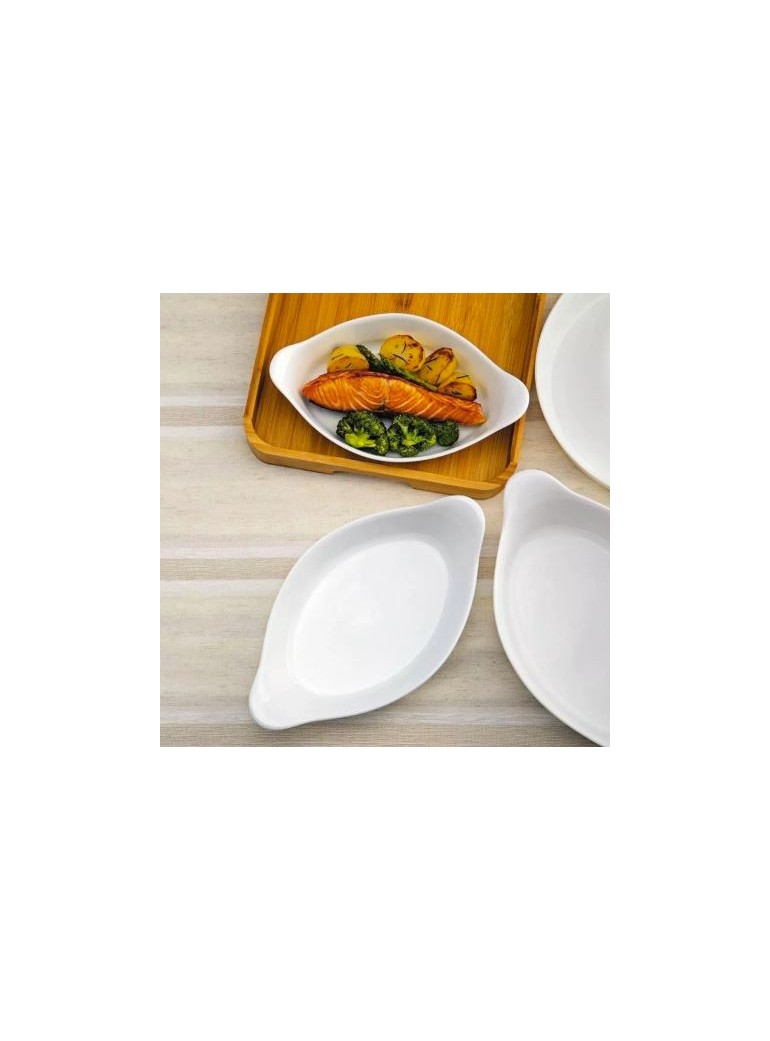 Dubuo užkepėlei su rank 30 x 16 x 4 cm. porcel