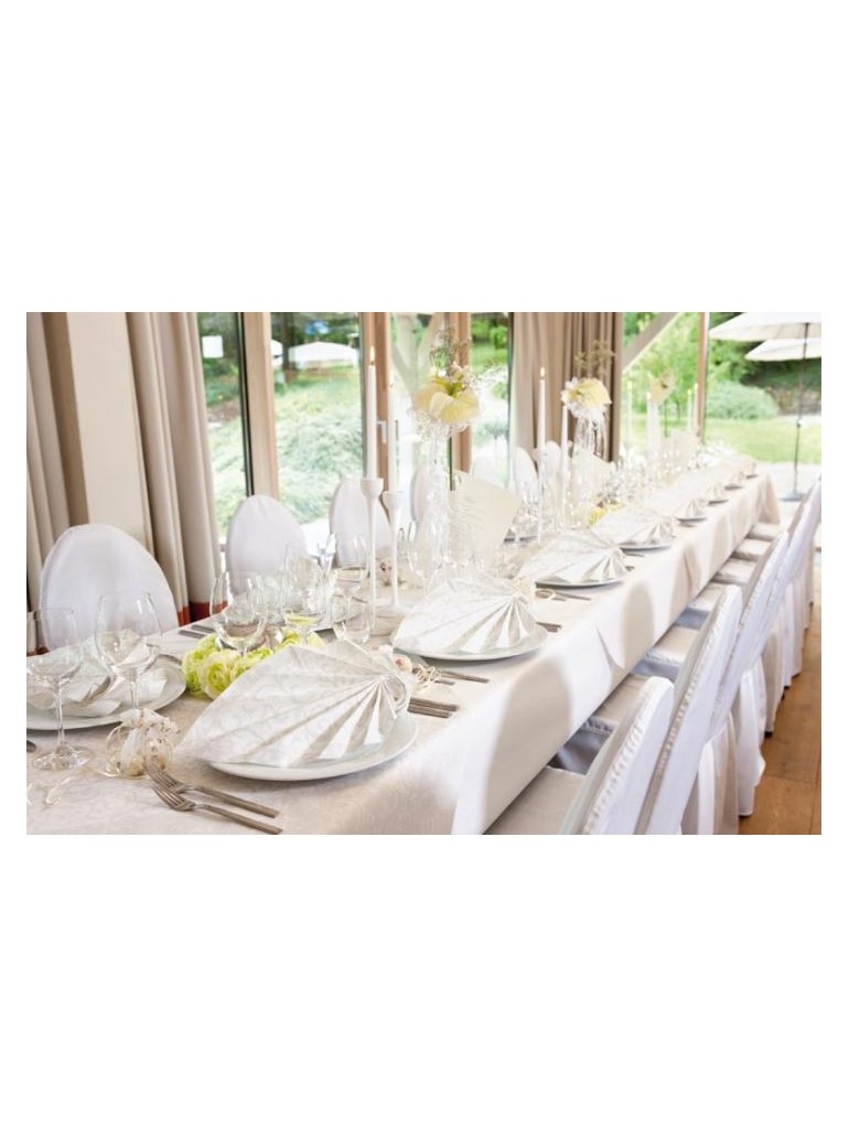 Staltiesė 1,18x8 m Damask Balta rulone