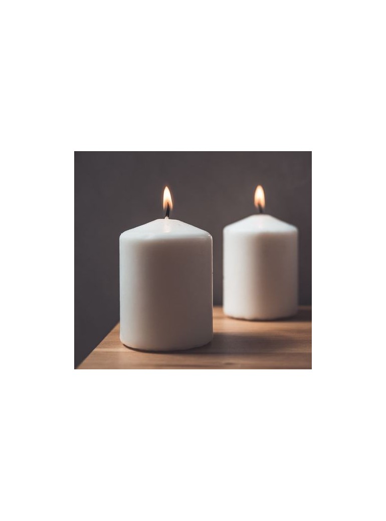 Žvakė cilindras 7x15 cm Matt Silver