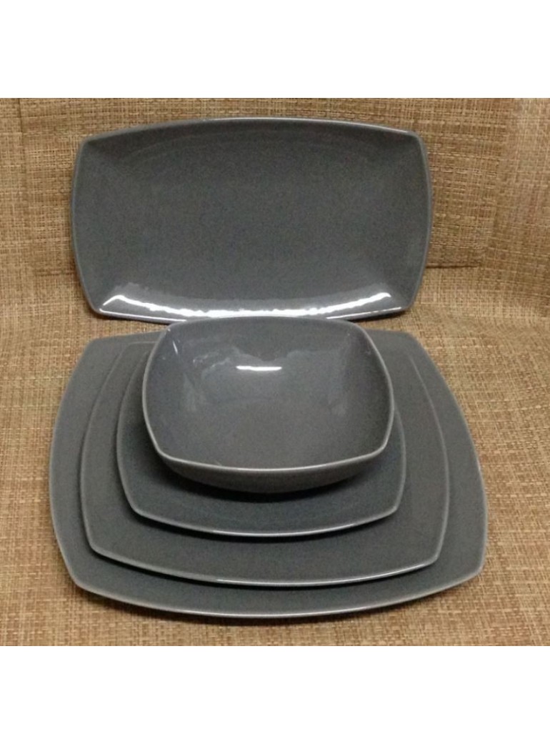 Lėkštė 21 cm. Tokio grigio, porcel.