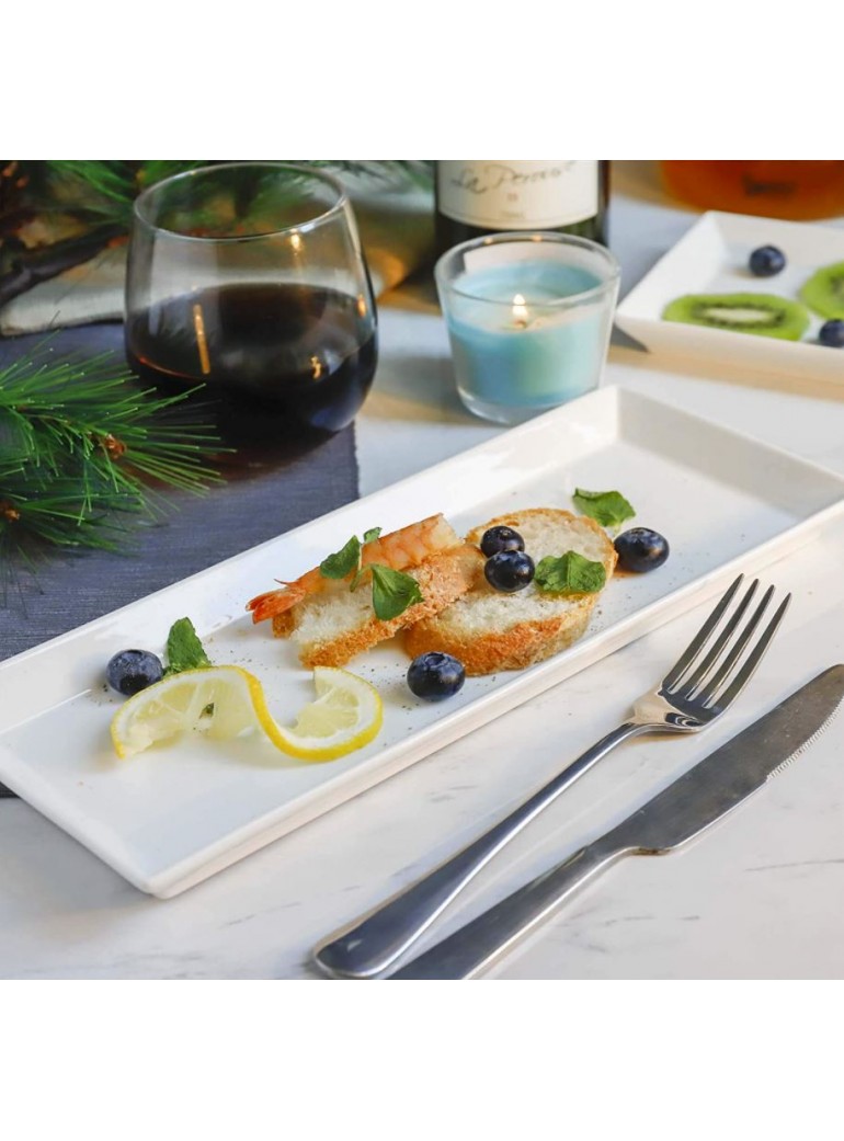 Lėkštė 40 x 11 cm. stačiakampė, porcel.