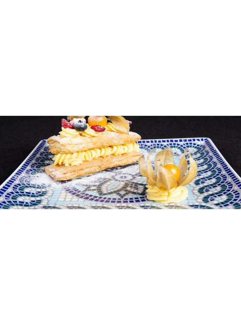 Lėkštė stačiakampė MING II MAYOLICA, 30 x 15 x 2 cm. porcel.