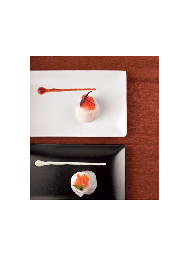 Lėkštė balta stačiakampė STONEWARE 30 x 15 x 2 cm. porcel.