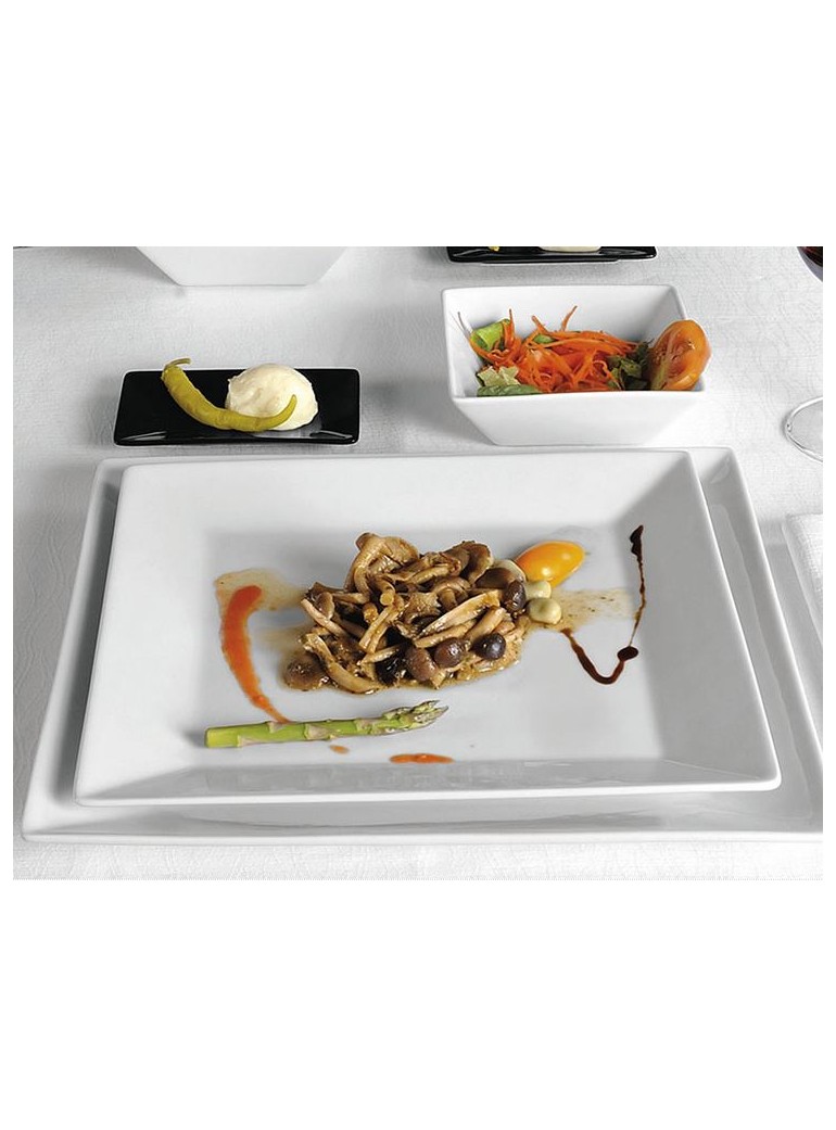 Lėkštė balta stačiakampė STONEWARE 30 x 20 x 2,5 cm. porcel.