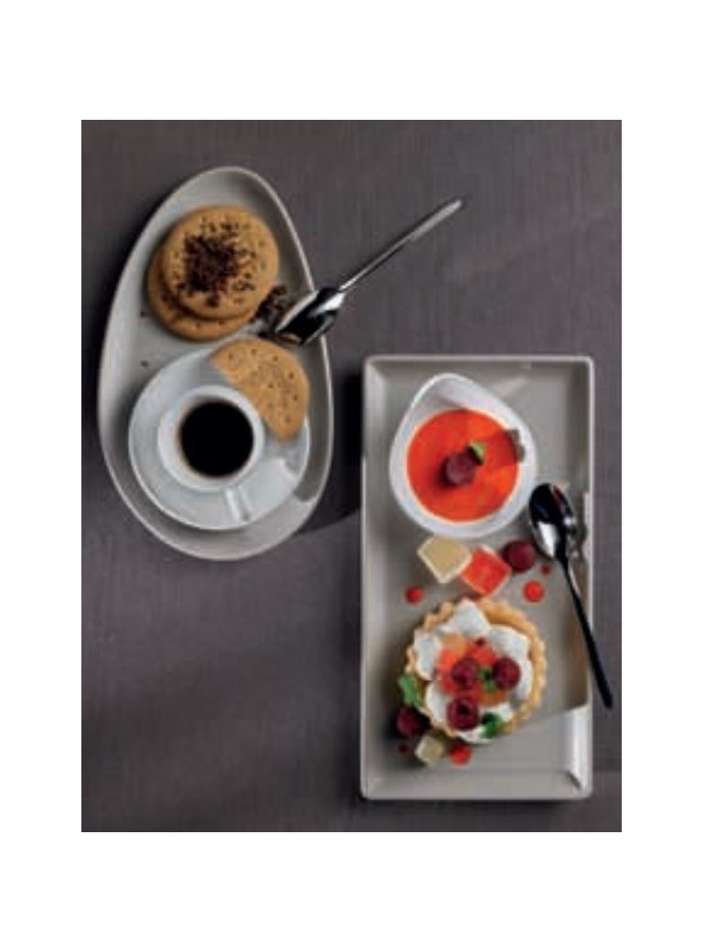 Lėkštė 25 x 13,6X4,3 cm. oval pilka melamino