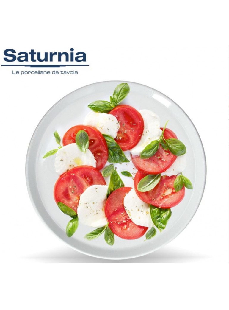 SATURNIA pizza plate. D31 cm. Porcelain white.