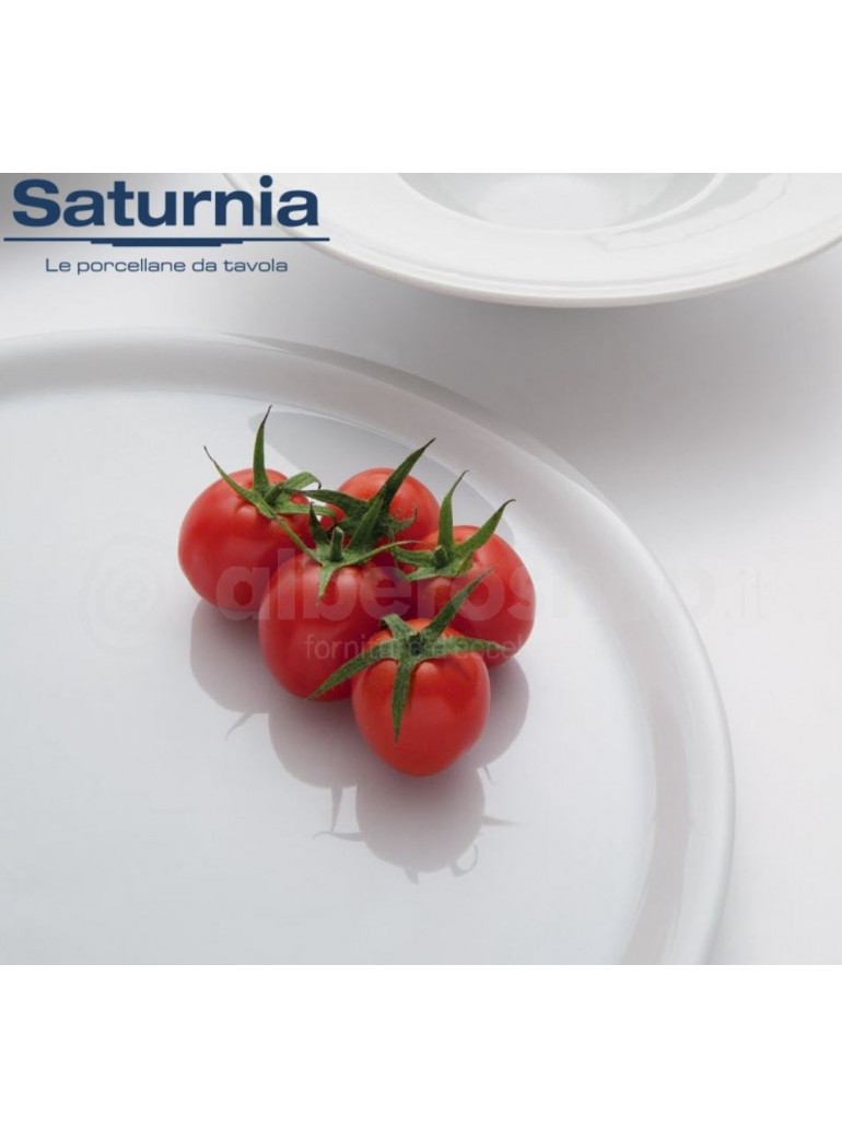 SATURNIA pizza plate. D31 cm. Porcelain white.