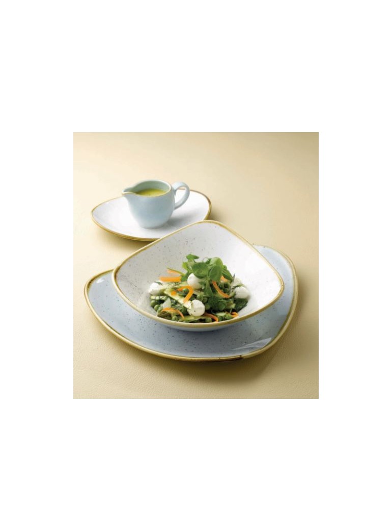 Lėkštė STONECAST EGG BLUE trikampė, 26,5 cm.