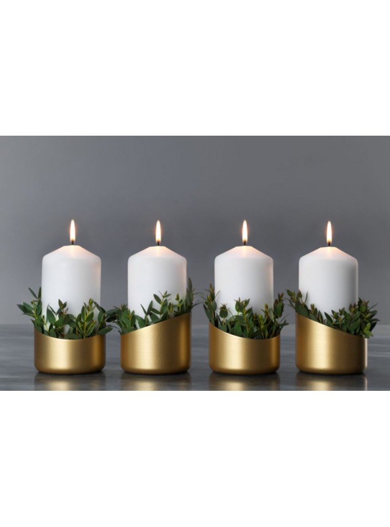 Žvakidė Plate Metal 70x85 mm Gold