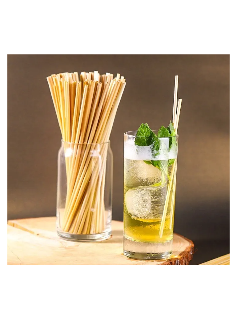 Šiaudeliai 8x210 mm popieriniai rudi (100)