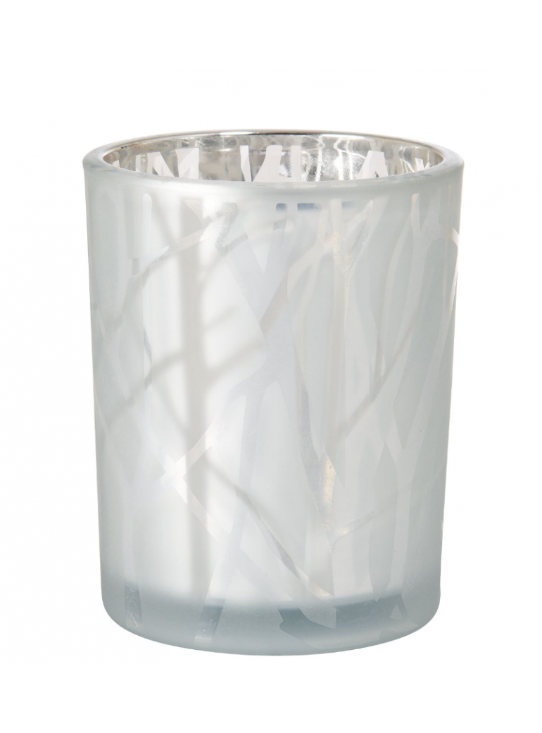 Žvakidė stiklinė D8 cm. Žvakėms/Led.