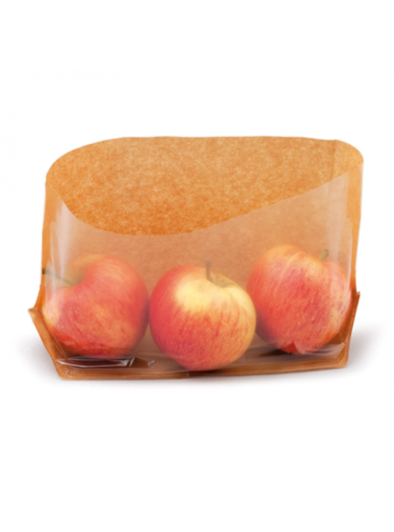 Maišelis 27x15x4 cm. pop. turtle rudas/skaidrus (100)