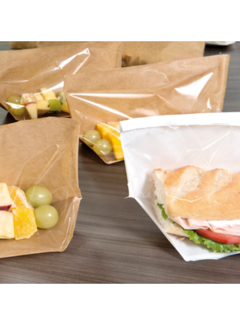 Maišelis 27x15x4 cm. pop. turtle rudas/skaidrus (100)