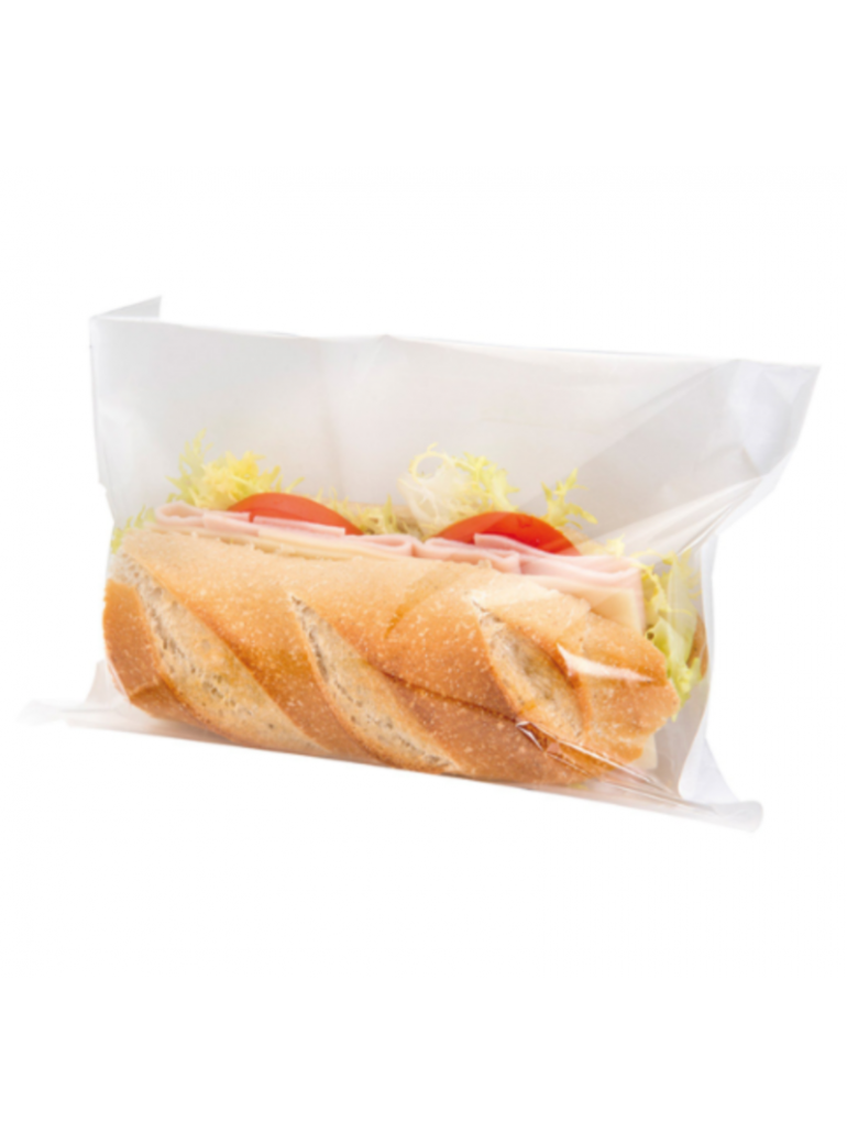 Maišelis 24x19/17 cm. pop. baltas/skaidrus (500)