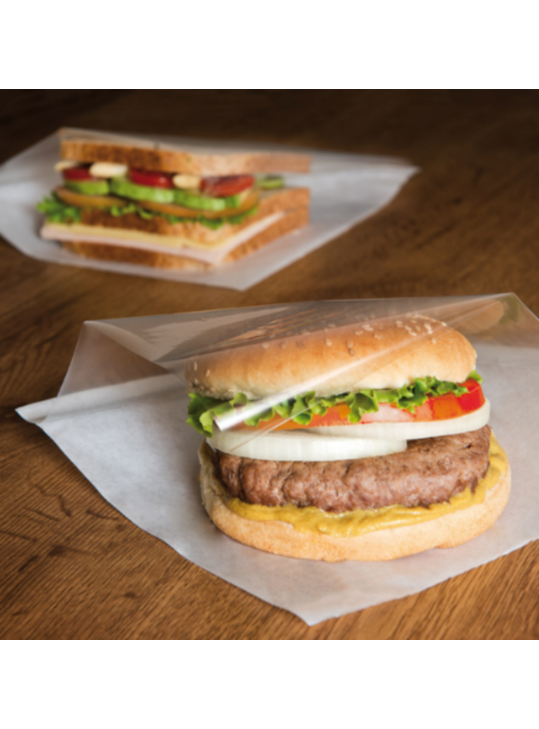 Maišelis 23x23 cm. pop. b/skaidrus atviras (100)