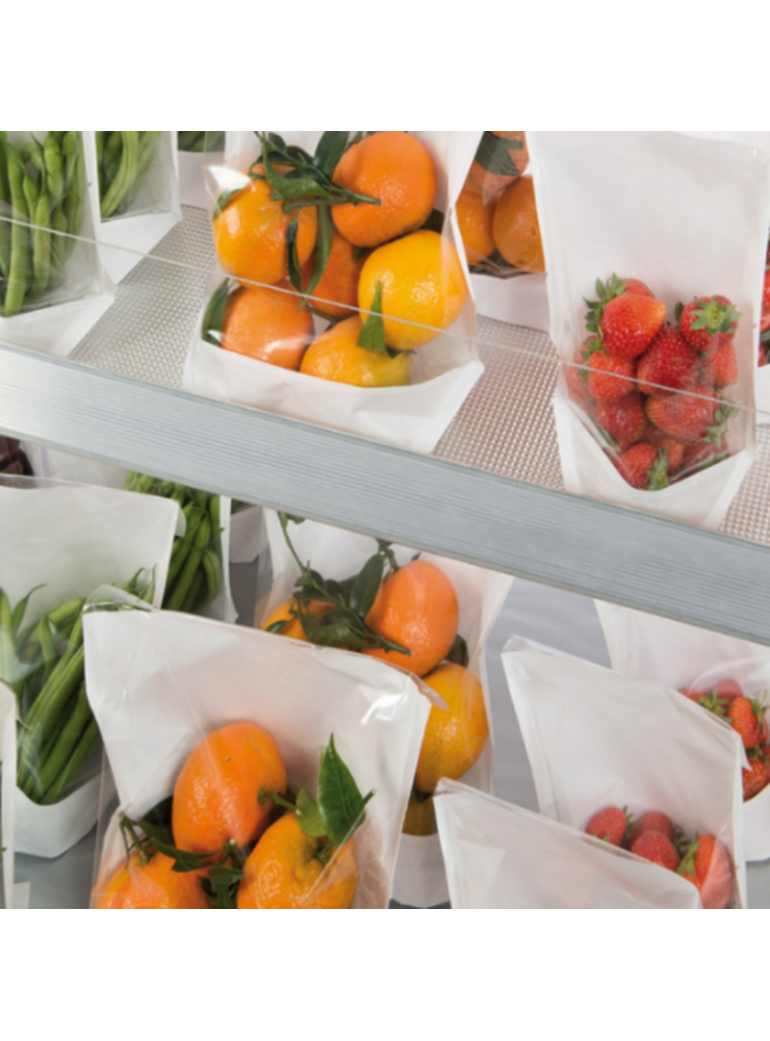 Maišelis 20x24/21x3,5 cm. pop. turtle baltas/skaidrus (100)