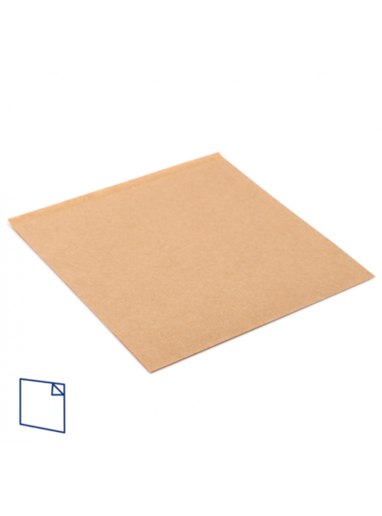 Maišelis 18x18,2 cm. rudas atviras (100)