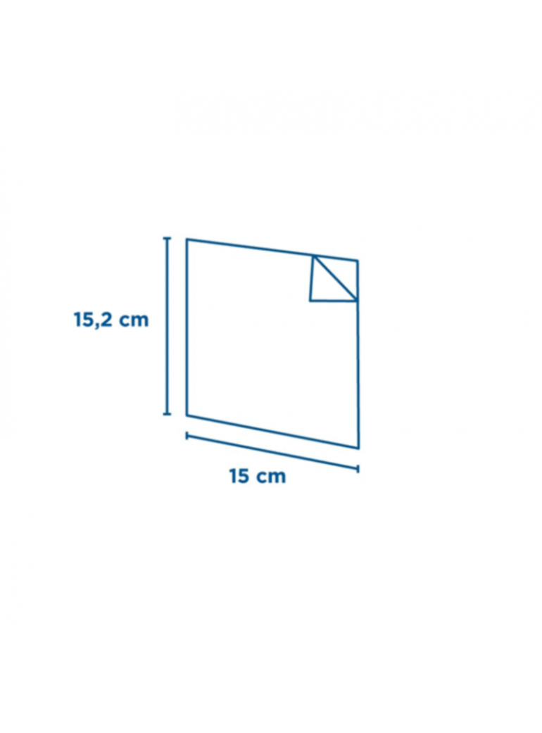 Maišelis 15x15,2 cm. baltas atviras (100)