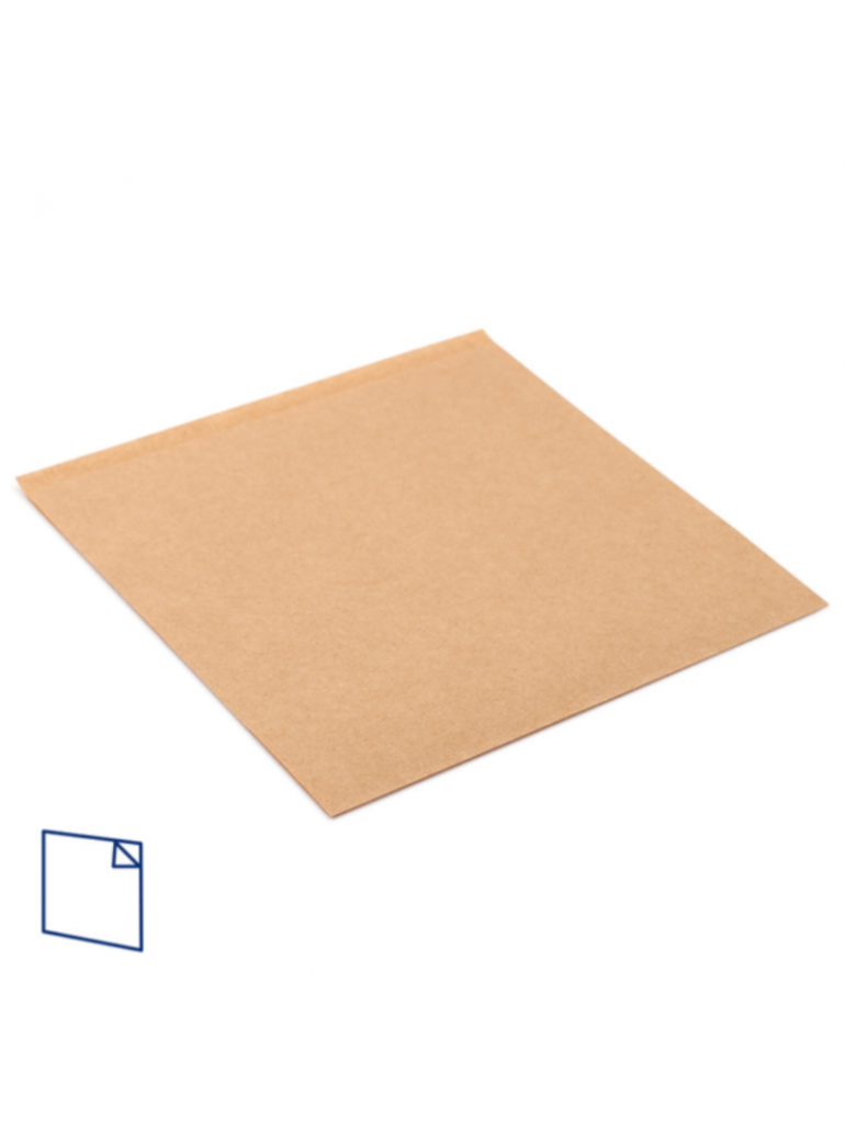 Maišelis 12x12,2 cm. rudas atviras (100)