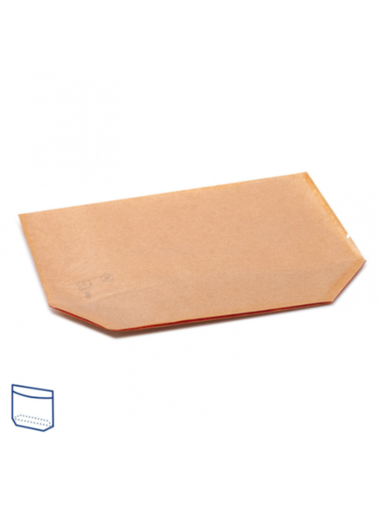 Maišelis 20x15x4 cm. pop. turtle rudas/skaidrus (100)