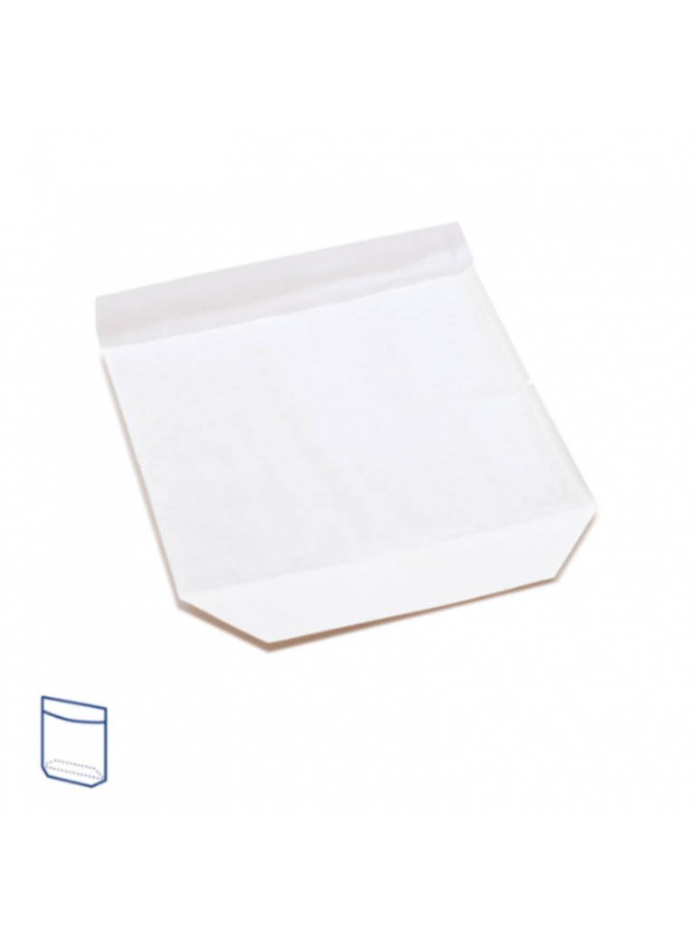 Maišelis 14x24/21x3,5 cm. pop. turtle baltas/skaidrus (100)