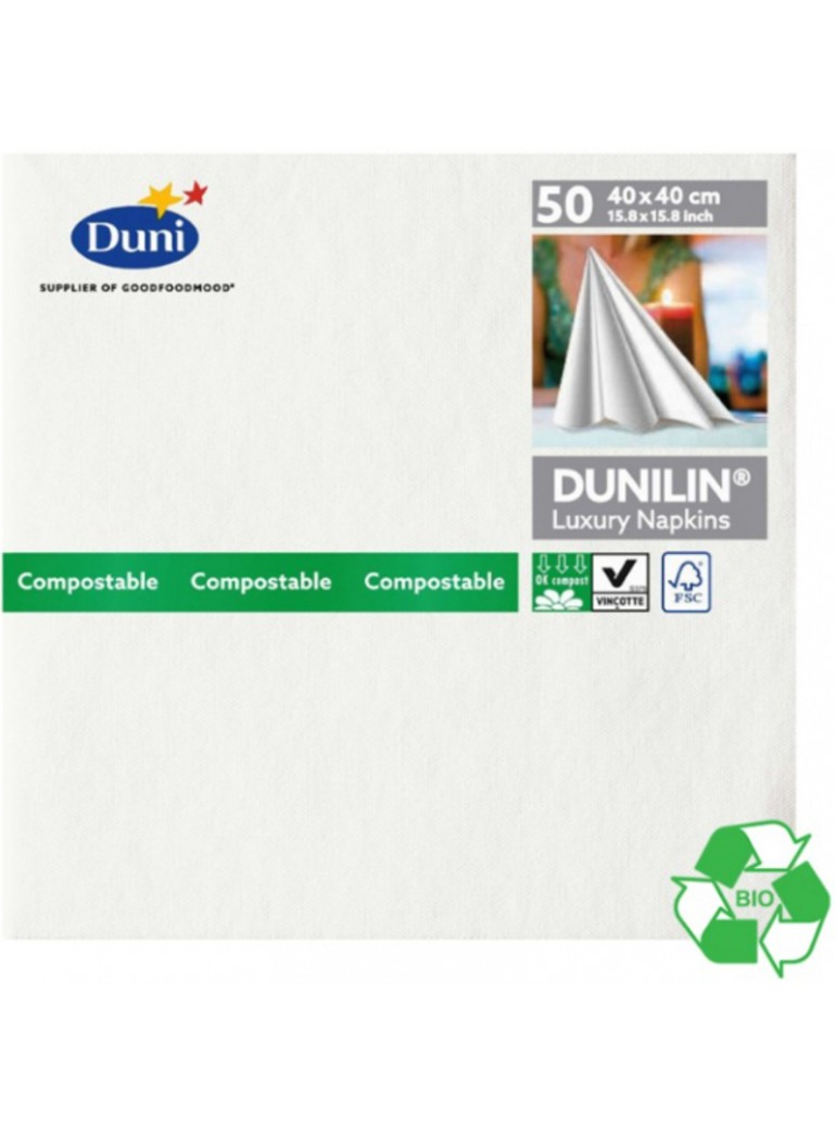 Napkin DUNILIN WHITE 40x40 cm (1 pc.)