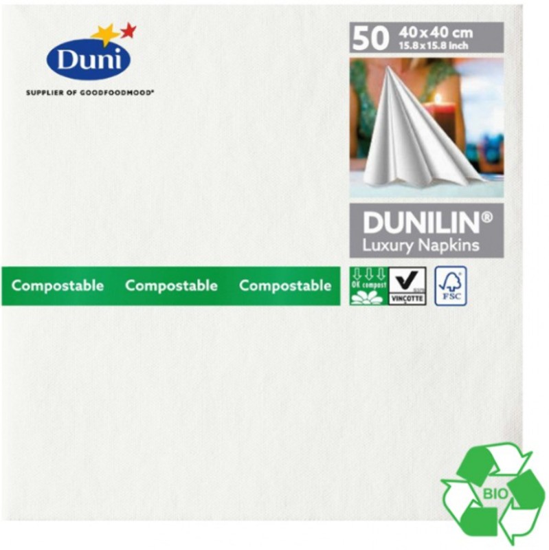 Napkin DUNILIN WHITE 40x40...
