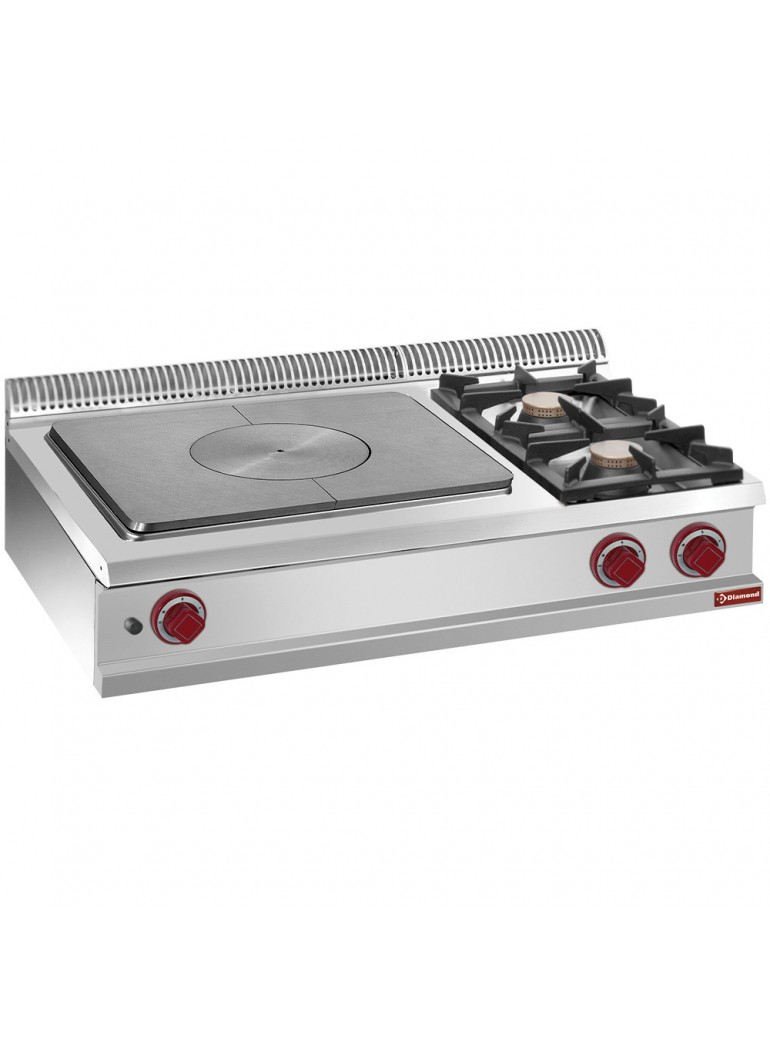 Diamond dujinė viryklė, 2 kaitviečių ir su kaitinamu paviršiumi Optima 700