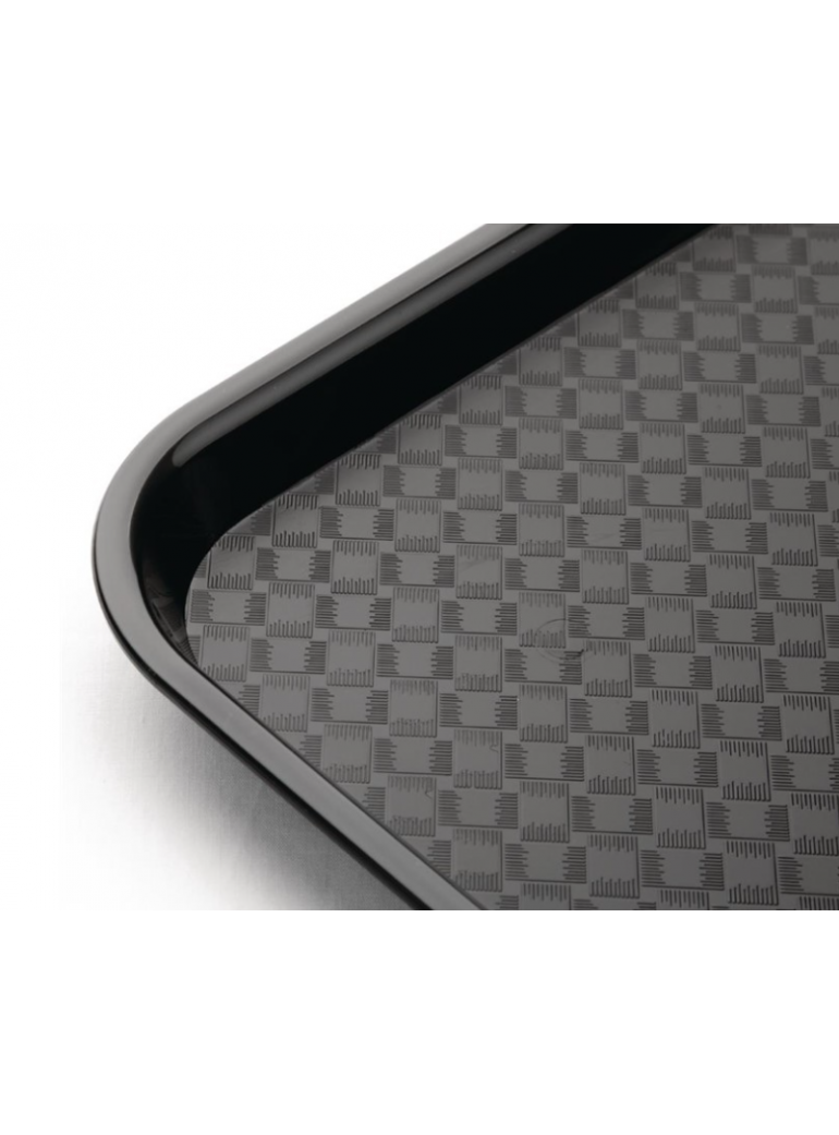 Padėklas juodas plastikinis  45,3x35,5x2 cm