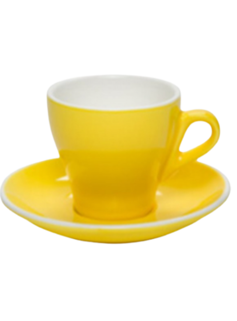 Cup with saucer (porcelain, yellow, 180 ml, 6 pcs.) Cup with saucer (porcelain, yellow, 180 ml, 6 pcs.)