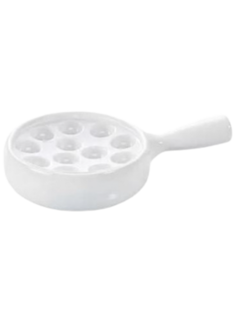 Lėkštutė sraigėms su rank. 20 cm. 12 sk, porcelian