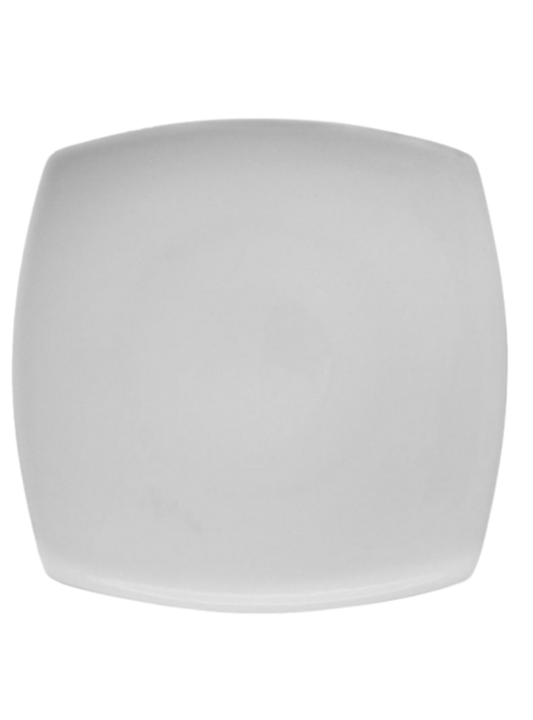 Plate MEDRI, SATURNIA. The series is like this. 26 cm. X 26 cm. Porcelain, white.