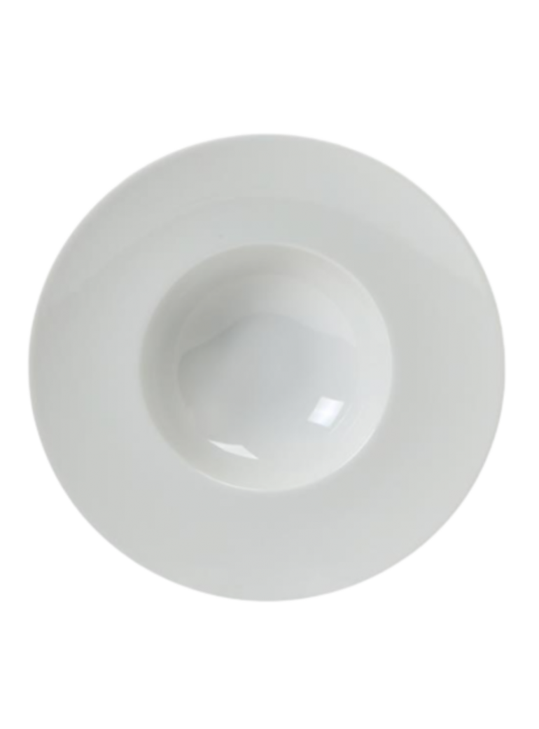 Plate bowl. MEDRI, series Napoli Saturnia. D20/10 cm. Porcelain, white.