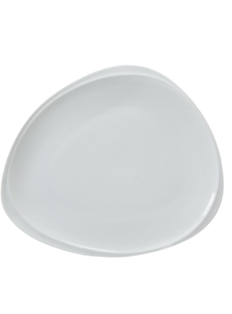Plate 35cm x 31cm. MEDRI, Royal Porcelaine, Series Form 56 Mood (5605). Porcelain, white.