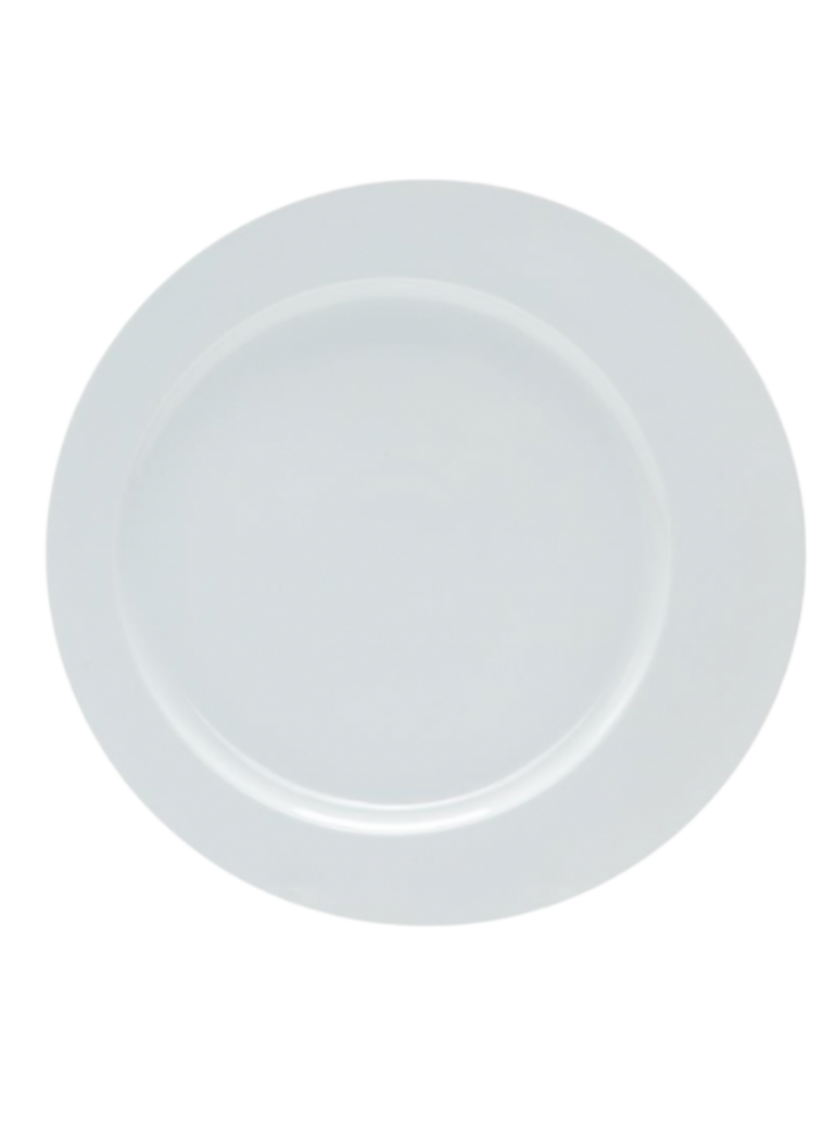 Plate D33 cm. MEDRI Costa Verde, series ECLIPSE (003). Porcelain, white.