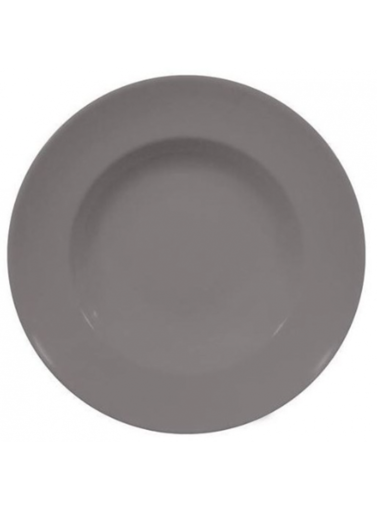 Bowl for pasta. MEDRI, Saturnia Line NAPOLI gray.  D26.5 cm. Grey, porcelain.